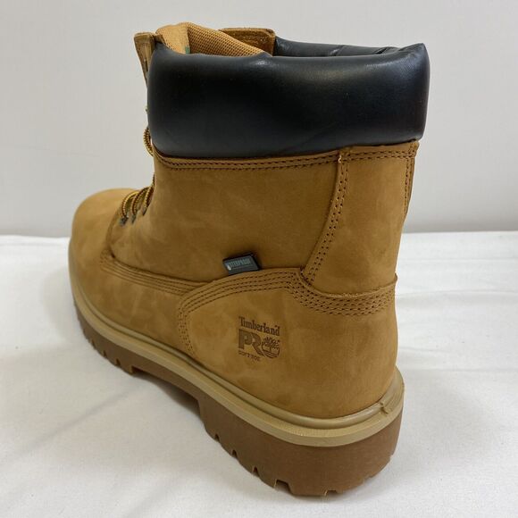 Timberland PRO Boots Men 12 Tan 6" Soft Toe Waterproof Workwear Insulated Shoes - Picture 8 of 15